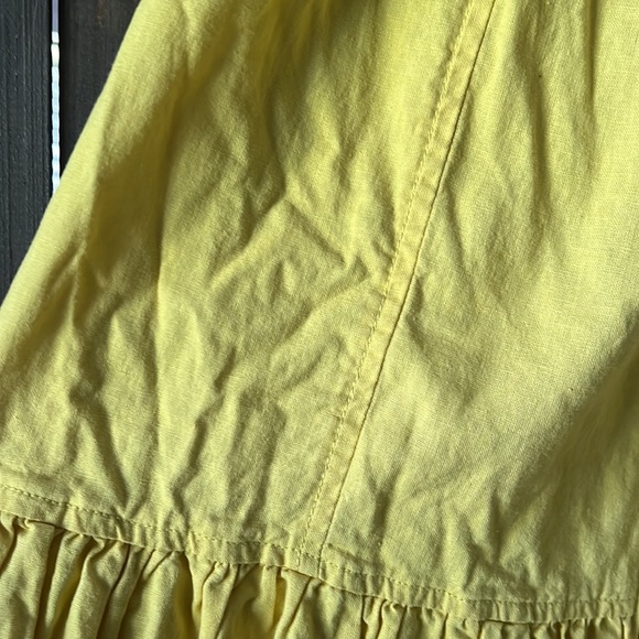 Yellow open back linen dress - Picture 4 of 5